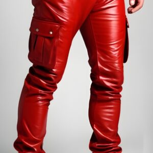 red-leather-pant