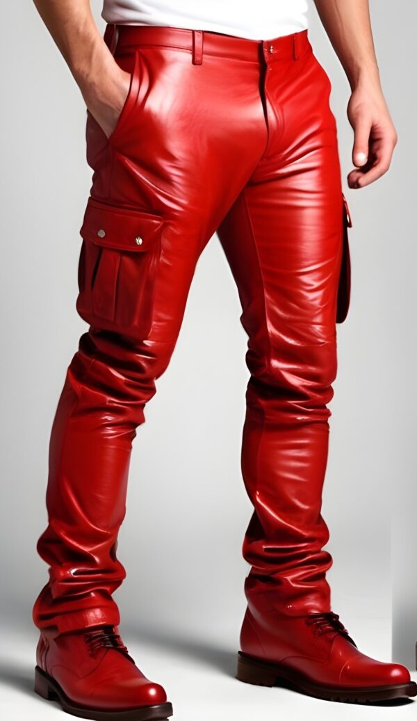 red-leather-pant