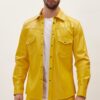 Mens Yellow Leather Uniform - Real Cow Skin