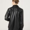 Ladies Black Leather Full Sleeve Shirt - Real Sheep Skin - Image 3